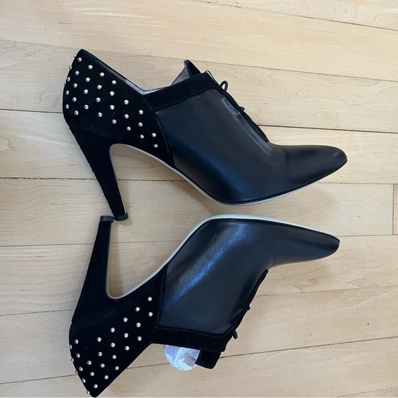 Jason Wu All Leather Gold Studded Made in Italy Bootie in Black 36.5 - Picture 9 of 14